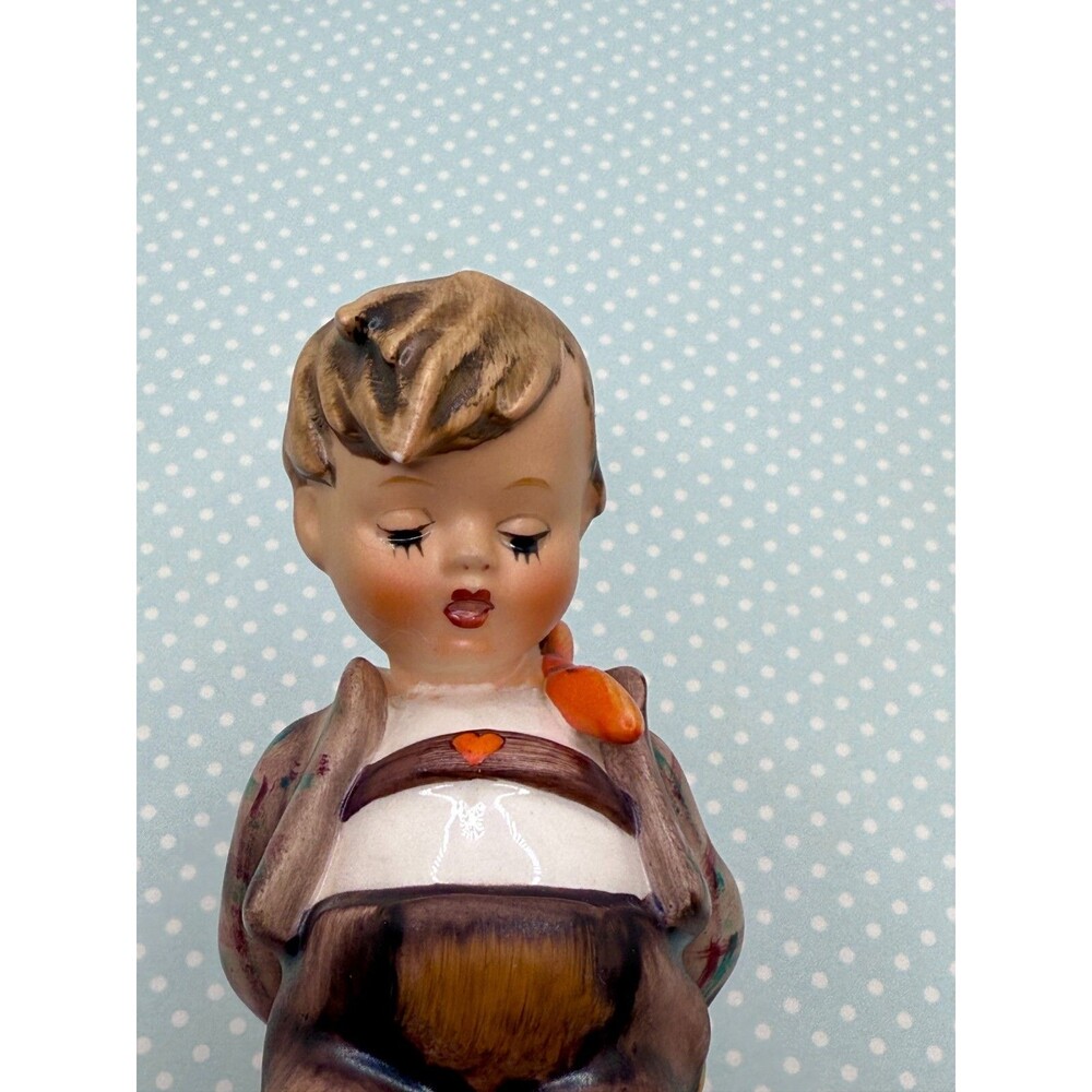 Hummel  Goebel "NOT FOR YOU" Boy with Bouquet and Dog TMK4 #317 - 5.5" Tall - Picture 8 of 11